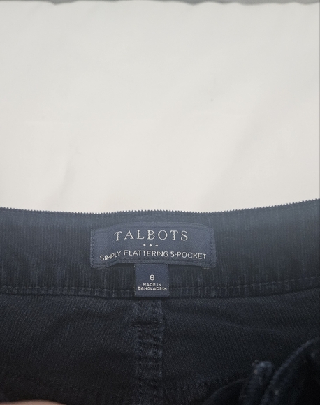 Talbots Navy Blue Straight Leg Corduroy Pants! - Picture 3 of 7